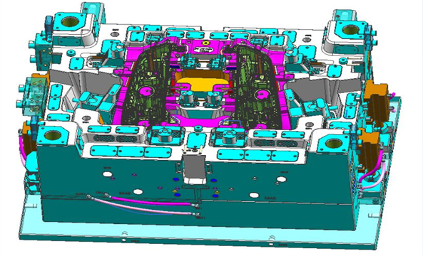 汽车车灯模具3D设计图-格力大金